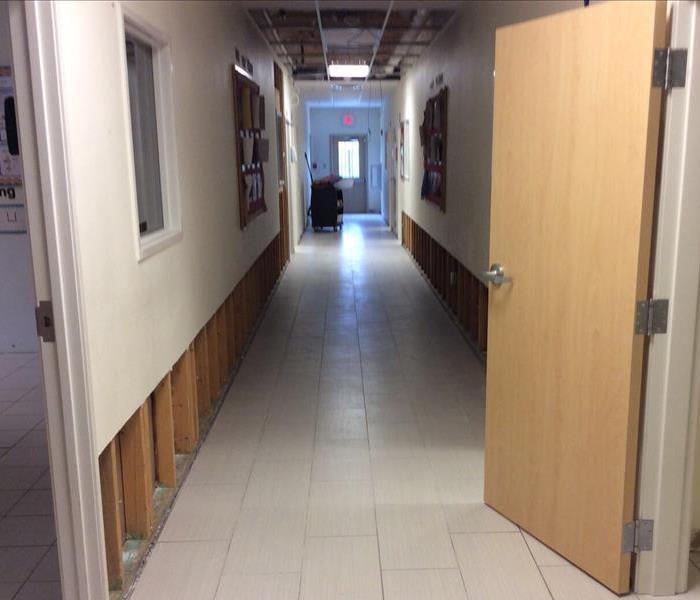 dried out commercial hallway