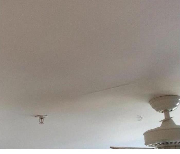 leaky ceiling with water damage