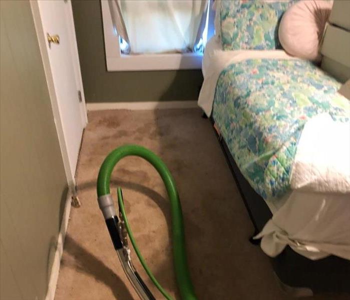 Dirty bedroom carpeting